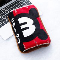 Rechargeable hot Water Bottle Soft Cartoon Double Plug Charging hot Water Bottle Fashion Hand Warmers Warm Handbag, do not Remove Black Bear