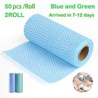 Hizgo 2Roll(50pcs/Roll) Kitchen Disposable Towels Multi-uses Nonwoven Dish Cloths Washable Reusable Cloth-Like Cleaning Towel Disposable Eco-Friendly Upgrade Thicker