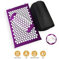 WODT Lotus Thorn Acupuncture Massage mat Acupressure mat Pillow Body Back Massage Pain Relieve Relax Yourself Relaxation Cushion Bag,Purple