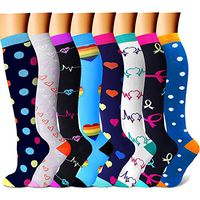 CHARMKING Compression Socks 15-20 mmHg is BEST Graduated Athletic & Medical for Men & Women Running, Travel, Nurses, Pregnant - Boost Performance, Blood Circulation & Recovery(Small/Medium,Assorted 1)