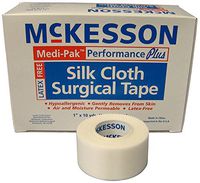 McKesson 16-47110 Medi-Pak Performance Plus Silk Cloth Surgical Tape, 1" Width, 10 yd. Length, 1" Width, 360" Length (Pack of 144)