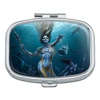 Mermaid Ocean Hunt Rectangle Pill Case Trinket Gift Box