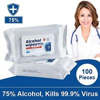 Hand Wipes 75% Alcohol Wet Wipes Suitable for All-Purpose Cleaning, Alcohol Detergent Wet Wipes 50pcs/Pack, 2 Pack (100 pcs)