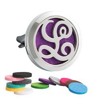 Car Air Freshener Aromatherapy Essential Oil Diffuser Stainless Steel Monogram Intial Locket L
