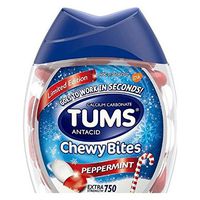 Peppermint Tums Antacid Chewy Bites, Limited Edition Peppermint, 60 Chewable Tablets (Pack of 2)