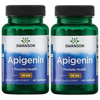 Swanson Apigenin Prostate Health Supplements Nerve Health 50 mg 90 Capsules (2 Pack)