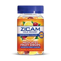 Zicam Cold Remedy Medicated Fruit Drops Homeopathic Medicine for Shortening Colds, Assorted Fruits, 25 Drops