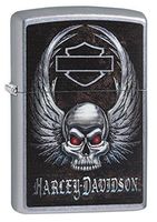 Custom Personalized Zippo Brush Chrome Harley-Davidson Windproof Lighter Free Engraving #29558