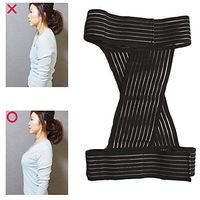 scgtpapadc Men Shoulder Bandage Upper Back Support Belt Orthopedic Brace Posture Corrector Black L