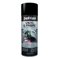 Dupli-Color (HVP106-6 PK Flat Black Vinyl and Fabric Coating - 11 oz. Aerosol, (Case of 6)
