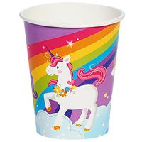 Fairytale Unicorn Rainbow Party 9oz Paper Cups Pack (16)