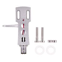 Muslady Universal LP Disc Record Player Phono Turntable Headshell 4-pin Aluminum Alloy with OFC Leadwires Gold-plated Terminals for LP120-USB/ LP240-USB/ LP1240-USB/AT-LP5 Direct-drive Turntable