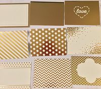 Craft Smith Blank Notecard Sets in Gold Embossed Foil-60 Ct.