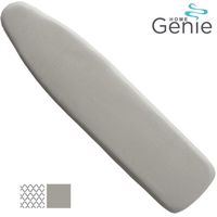HOME GENIE Reflective Silicone Ironing Board Cover, 15x54, Fits Large and Standard Boards, Pads Resist Scorching and Staining, Elastic Edge Covers, Thick Padding, No More Fasteners Needed, Silver