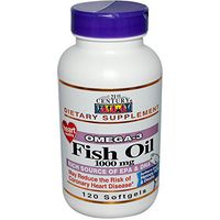 21st Century Omega-3 Fish Oil 1000 mg Softgels 120 Soft Gels (Pack of 6)