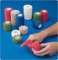 Co-Flex-NL (Latex-Free) Cohesive Flexible Bandage. Color: Tan, Dimensions: 1"x 5 yd. (2.5cm x 4.6m), Unit: 30 rolls