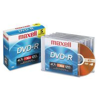 Maxell : Disc DVD-R 4.7GB for General use branded in jewel case 16Xbranded in jewel case 16X -:- Sold as 1 EA