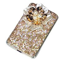Bling Bling Cigarette Box Pocket Carrying Cigarette Case, for 20 Thin Cigarettes Use, Champagne