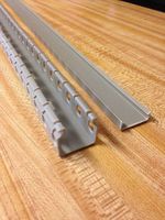 20 Pack of 1x2x78 Inch (25mmx50mmx2m) Gray Wide Finger Wiring Duct / Cable Raceway with Cover/lid