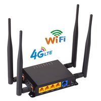 4G WiFi Router 300Mbps 3G/4G LTE Car WiFi Wireless External Antenna Router Extender Strong Signal Open WRT with USB Port SIM Card Slot with 4pcs 5dbi Antenna (B2/B4/B5/B12/B13/B14/B66/B71 US Version)