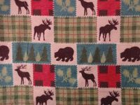 'NUGGLEBUDDY New! Microwavable Moist Heat & Aromatherapy Organic Rice Pack-Cold Pack. Cozy Wildlife Patchwork Flannel Infused with LAVENDER & LEMONGRASS Aromatherapy! The Perfect Gift!