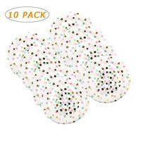 Swovo Birthday Cake Plates Party Pack Paper Dot Design,Disposable Paper Plates of 10 Set for Wedding Birthday Baby(Cups Not Included)