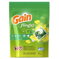 Gain Flings Original Laundry Detergent Pacs, 35 Little Capsules