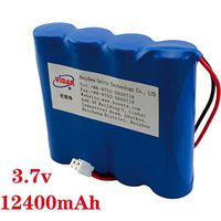 Rechargeable Lithium Ion Battery Pack - VIDAR 3.7V 12400mAh High Capacity Li-ion Battery Pack with JST PH2.54/2P Plug-in(Customizable) for Electronics,Toys,Lighting,Equipment