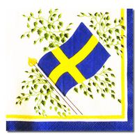 Sweden Flag Luncheon Napkin - New 30 Pk.