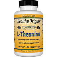 Healthy Origins L-Theanine (AlphaWave) 100 mg, 180 Veggie Caps