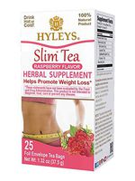 Hyleys Slim Tea Raspberry - 25 Tea Bags (GMO Free, Gluten Free, Dairy Free, Sugar Free and 100% Natural)
