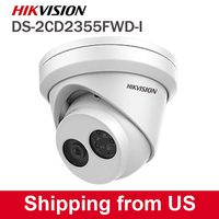 Hikvision 5MP Outdoor Security POE IP Camera DS-2CD2355FWD-I 2.8mm, 98ft EXIR Camera, Smart H.265+, Max 128G SD Card Recording, ONVIF, WDR, IP67 Waterproof