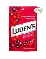 Ludens Thoat Drops, Wild Cherry, 30 Count (Pack of 10)