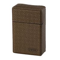 IWIM PU Leather Regular King Size 84mm 84's Cigarette Case - Magnet Lid Unique Luxury Hard Carrying Holder Box Cover Best Blank Solid Color Design for Men and Women Unisex (Dark Brown)