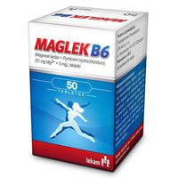MAGLEK B6 - 50 tablets - Prevention of magnesium and Vitamin B6 deficiency: resulting from insufficient supply in the diet related to using diuretics in people using a diet rich in saturated fatty aci