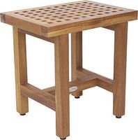 (Fully Assembled) AquaTeak Patented 18" Grate Lotus Teak Shower Bench