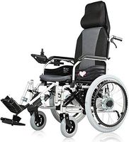 LMEIL Electric Wheelchair Portable Upgrade Version Carbon Steel Wheelchair Suitable for The Elderly Disabled More Secure and Stable