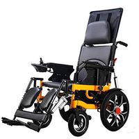 PLLP Medical Rehab Chair, Wheelchair,Electric Wheelchair, Foldable Elderly Disabled Aid Car Elderly Intelligent Compact Automatic Portable Lightweight Scooter,30Km