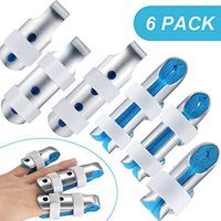 6pcs Finger Splints, 3 Sizes Metal Finger Support, Finger Stabilizer, Finger Knuckle Joint Fixation for Adults and Children