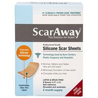ScarAway Silicone Scar Sheets (1.5" x 3") 8 ct (Pack of 3)