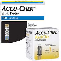 Accu-Chek Bundle - 100 Smartview Test Strips and 102 Fastclix Lancets