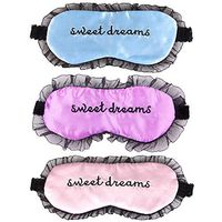 ACTLATI Silk Sleep Eye Mask Breathable Eyelashes Blindfold with Elastic Strap Soft Eye Cover for Night Sleeping, Travel, Nap (Pink+Light Blue+Purple)