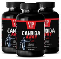 Yeast Pills for Women - Candida Away Extra Strength Formula - Natural Solution - Anti FUNGAL Yeast - Digestive AID - Candida Cleanse for Women - 3 Bottles 180 Capsules