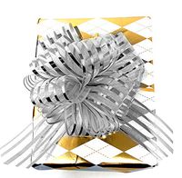 10 PCS Pull Bow,Organza,Large, 6 Inches,Wedding Decorations, Christmas Gift Ribbons, 10 pcs (Silver)