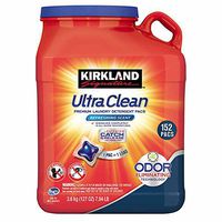 Kirkland Signature Ultra Clean Premium Odor Eliminating Laundry Detergent Pacs: Refreshing Scent - 152 Pacs