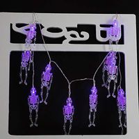 Halloween LED Decorative Light,Ghost Festival Light Strings 10LED 1.65M Purple