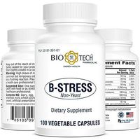 B-Stress Vitamin B Complex Dietary supplement for nervous system health healthy metabolism energy production aging immune - 100 Vegetable Capsules