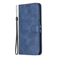 Lomogo Leather Wallet Case for Google Pixel 3a XL with Stand Feature Card Holder Magnetic Closure, Shockproof Flip Case Cover for Google Pixel 3aXL - LOHEX120411 Blue