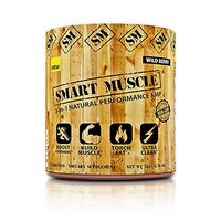 Smart Muscle 3-in-1 Natural Performance AMP - Ultra Clean Total Muscle Defining Preworkout Experience with Fat Shredding Matrix and Muscle Building BCAA Blend - 100% Non-GMO Ingredients - Wild Berry