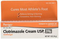 Clotrimazole Anti-Fungal Cream USP 1% by Generic Lotrimin - 1 Oz - Pack of 2